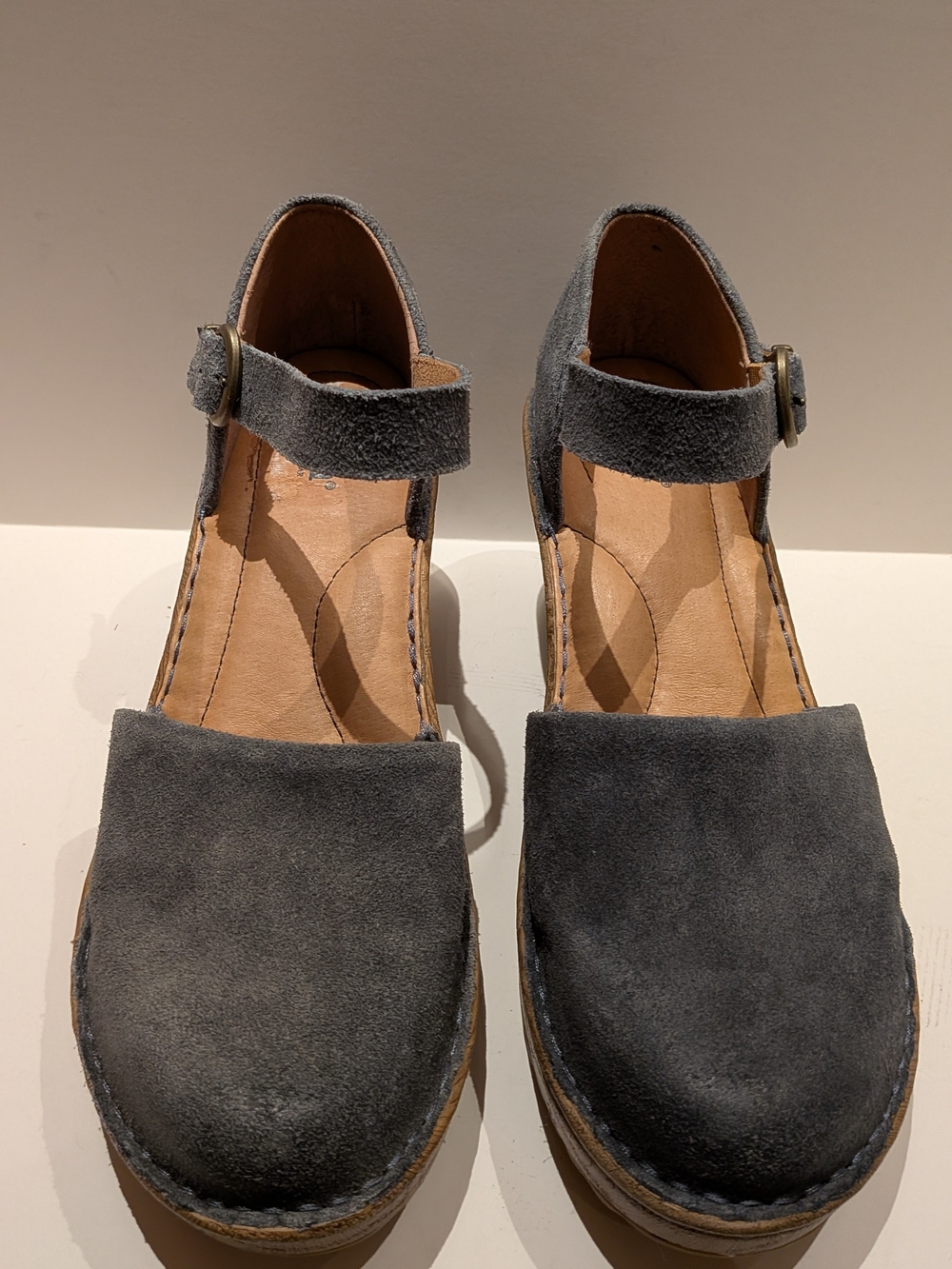 Born Women's Dusty Blue Suede Mary Jane "Nellie" Sandal - Picture 2 of 9
